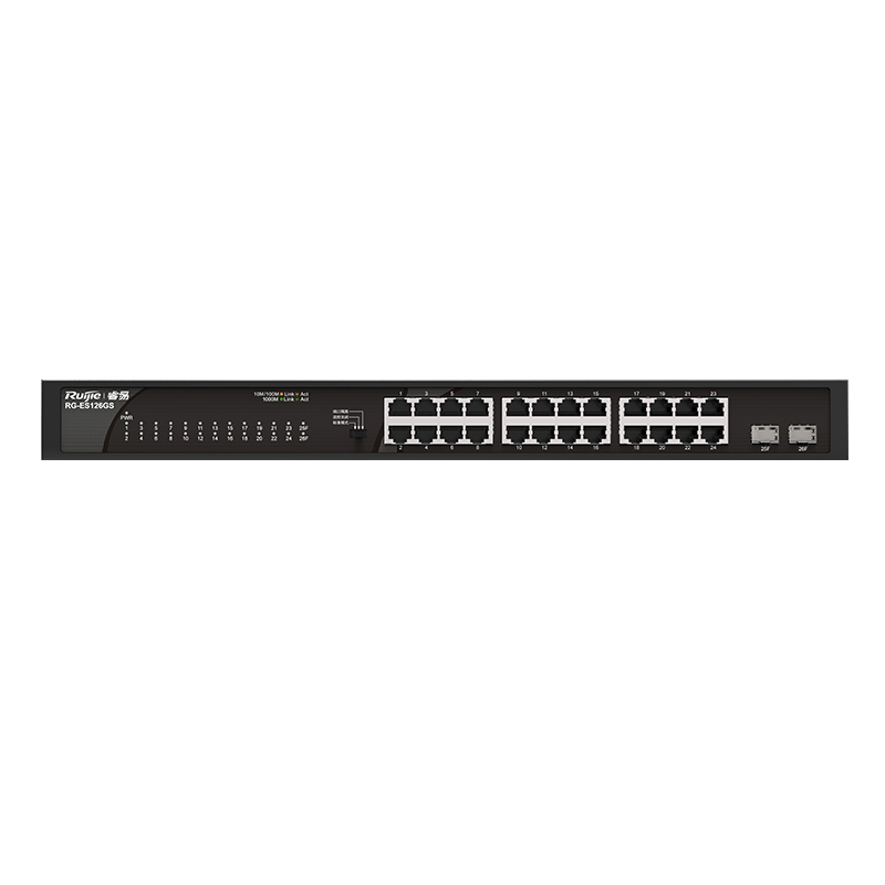 Ruijie/锐捷 睿易网络 千兆交换机RG-ES126GS 24口千兆+2上联SFP光口